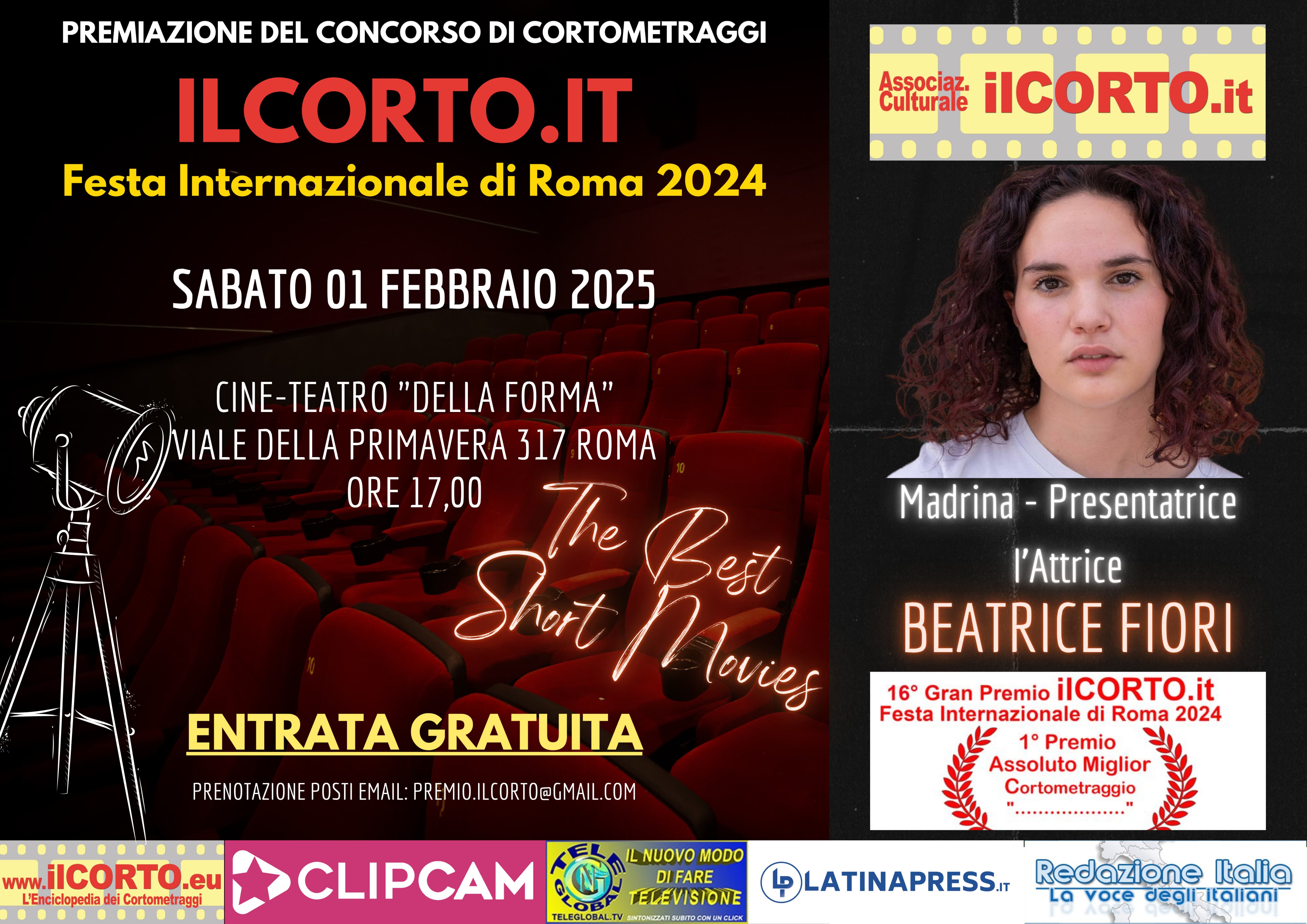 PREMIAZIONE Cortometraggi Festa ROMA 2024